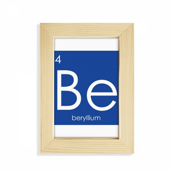 Chestry Elements Period Table Alkaline Earth Metal Beryllium Be Desktop Display Photo Frame Picture Art Painting 5x7 inch