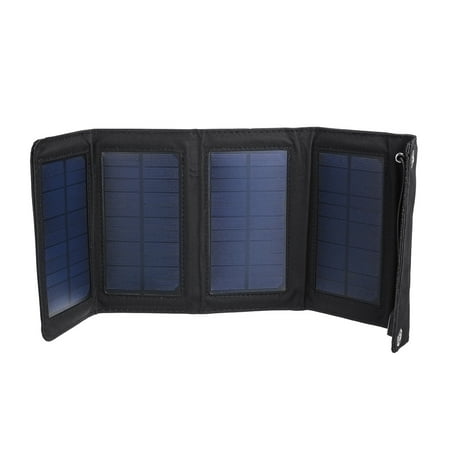10w Solar Panel - 10W 5.5V High Efficiency Waterproof Portable Foldable 4 Panel Solar Panel Solar Charger with USB Port for Outdoor Travel