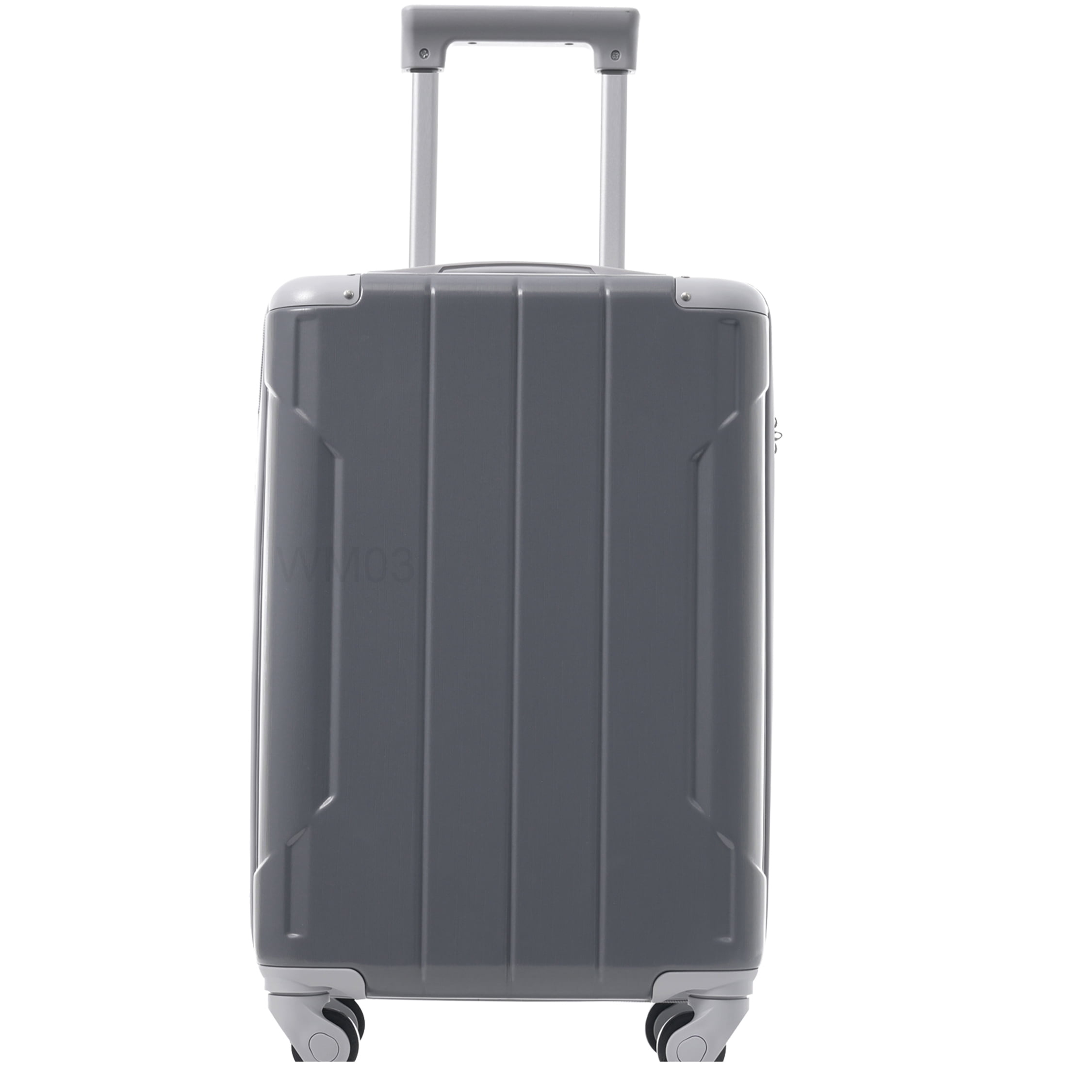 20 Inch Expandable Carry On Luggage Set with TSA Lock, 3 Piece Lightweight Hardshell Spinner Suitcase in Gray