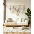 thumbnail image 3 of Klamerit Macrame Wall Hanging Decor, 43x32" Large Macrame Wall Hanging, Chic Boho Woven Tapestry Decoration , Leaf Bead, 3 of 5