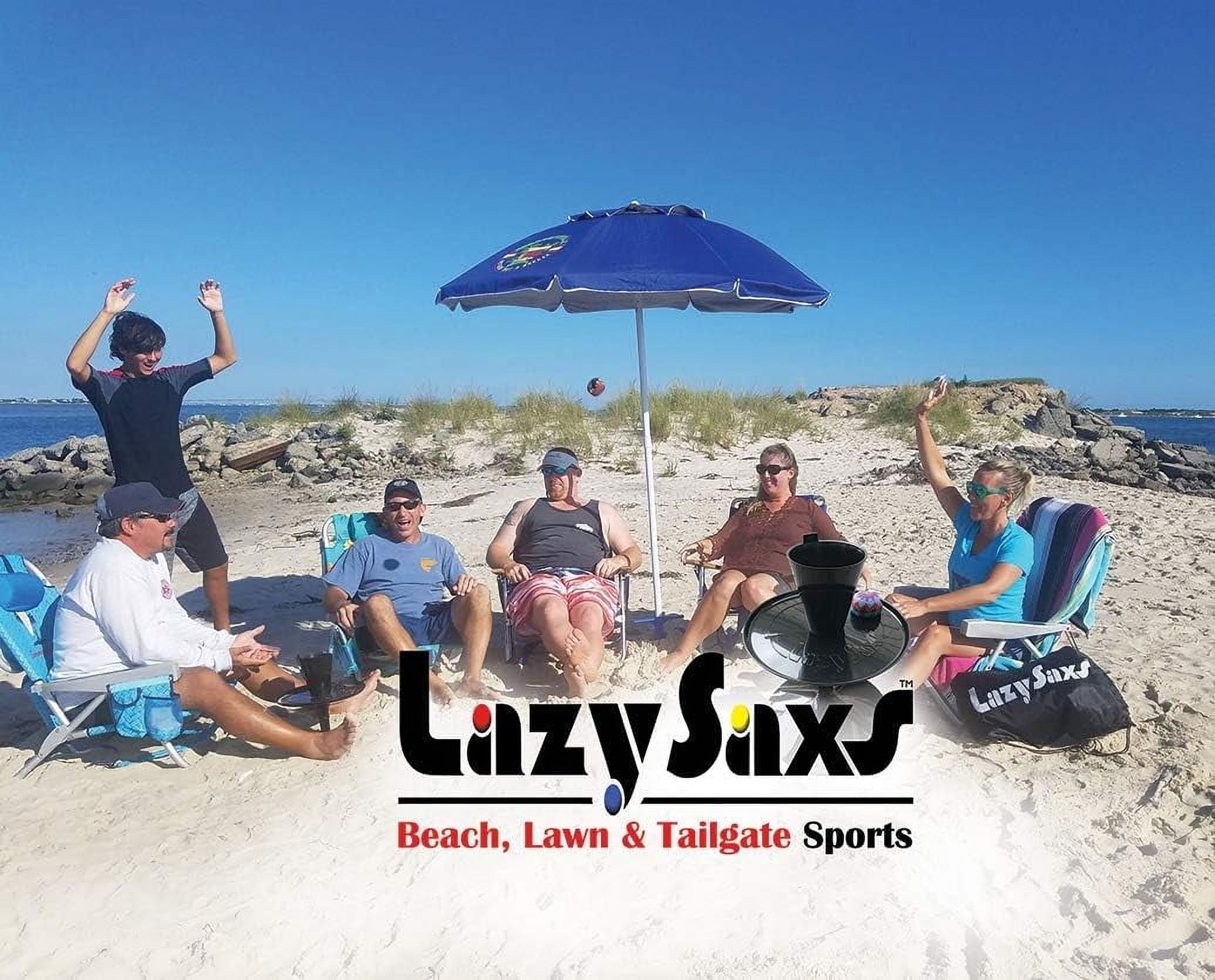 LazySaxs Sitting Game for The Beach, Tai ate, Camping, Park, Backyard, Indoors & Outdoors - Toss Game - Beach Game