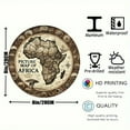 thumbnail image 3 of 1pc Vintage Wooden Africa Map Wall Art, Rustic Round Unfinished Metal Sign, Farmhouse Style Hanging Decor, Ideal for Wreath Centerpiece, Home & Outdoor Decoration, with Gift for Friends Round Shaped, 3 of 7