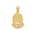 thumbnail image 3 of 14K Gold Good Luck Horseshoe And Clover Charm, 3 of 4