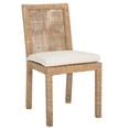 thumbnail image 5 of Safavieh Tojo Bohemian Rattan and Wood Dining Side Chairs, White / Honey Brown Wash (Set of 2), 5 of 8