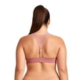 thumbnail image 4 of Curve Muse Women's Plus Size Push Up Add 1 Cup Underwire Halter Front Close Bras-2PK-Black,Red Cinnabar-40DDD, 4 of 6