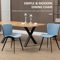 thumbnail image 4 of HOMCOM Chaises de Salle à Manger Modernes, Décoratives, Enfants, Lin, Bleu (Ensemble de 2), 4 of 10