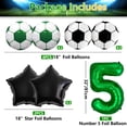 thumbnail image 2 of Soccer Party Decorations, Soccer Foil Balloons, Number 5Foil Balloons for Kids Soccer Fans Birthday Party, Soccer Game Day Party Decorations, 2 of 7