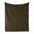 thumbnail image 1 of Forest Soft Flannel Fleece Throw Blanket, Hedgehog Worms Plants Leaves Cherry Strawberry Blueberry Pastel Childish Kids, Cozy Plush for Indoor and Outdoor Use, 60" x 80", Multicolor, by Ambesonne, 1 of 5