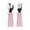B, variant on Stainless Steel Fork Spoon Set With Silicone Handle Tableware For Kitchen Dining Camping Travel Picnic BBQ Party round Plate Mat Dining Table round Set for 4 Dinning Table Runner Set Plate Mates