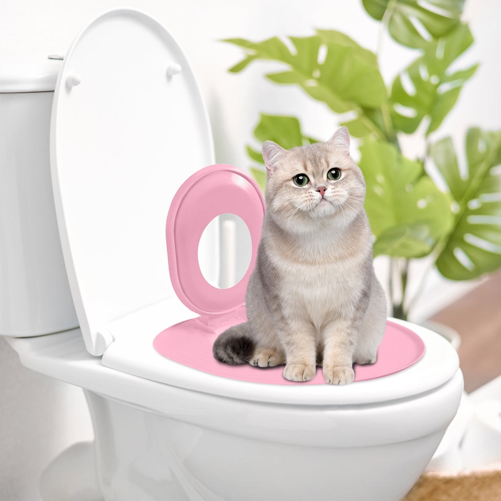 Cat Toilet Training System, Professional Teach Cat to Use Toilet, Cat Toilet Training Kit,Universal Reusable Kitty Toilet Trainer Urinal,Trainig Seat Tool,Pet Cleaning