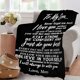 thumbnail image 5 of LHSHID To My Son Blanket From Mom Personalized Gift for Man to Be Dad Husband Soft Throw Courage Inpsirational Sheet Lightweight Quilt Gifts for Boys Kid Birthday Flannel Blankets for Couch Bed, 5 of 8