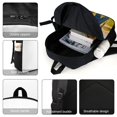 thumbnail image 4 of Bibi y Tina-theme Backpack, Campus style schoolbag Bookbag with Adjustable Shoulder Straps And Large Zip Compartment, Unisex Travel Bags., 4 of 6