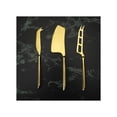 thumbnail image 2 of Viski Stainless Steel Cheese Knives for Hard and Soft Cheese, Set of 3 Gold, 2 of 4