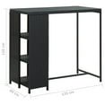 thumbnail image 6 of vidaXL Bar Table Pub Table Kitchen Bistro Table with Storage Rack Poly Rattan, 6 of 38
