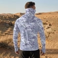 thumbnail image 6 of LTTVQM Long Sleeve Shirts for Men with Face Cover UPF 50+ Sun Protection Camo Hoodie Running Rash Guard Lightweight Shirts Athletic Trendy Tops Gray L, 6 of 10