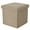 Khaki W/ No Handle, variant on Folding Storage Ottoman Cube Space-Saving Storage Toy Box Foot Rest Stool Seat 11.8"