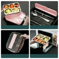 thumbnail image 6 of ZZkhGO Stainless Steel Lunch Box, 1500ml 5 Compartment Food Container with Lid, Thermal Meal Prep Box for Work, Microwave Safe Lunch Container with Portion Control Divider, 6 of 6