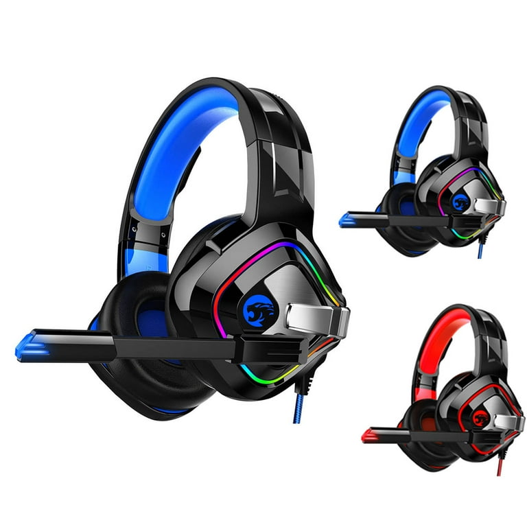 Gaming Headphone Stereo PS4 Game Headset light Mic PC RGB Gamer