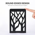 thumbnail image 5 of Book Ends 1 Pair, Tree Design Modern Metal Bookends for Shelves, Heavy Duty Metal Book Stopper for Home Office, Black(2 Pack), 5 of 8