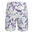 thumbnail image 6 of Kdxio Lavender Flowers Pattern Mens Casual Shorts - Drawstring Summer Beach Sports Shorts for Men, 6 of 9