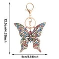 thumbnail image 3 of BAYAIXZ Butterfly Crystal Rhinestone Keychain for Women Girlfriend Gifts Valentine's Day Car Key Ring Handbag Gift Bag Key Chain Butterfly Pendant (B,One Size), 3 of 6