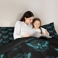 thumbnail image 4 of Feelyou Moth Skull Twin Comforter Sets, Hippie Style Bedding Set, 2-Piece, 4 of 7