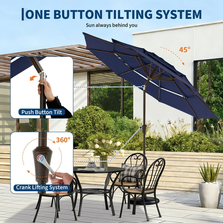 inexpensive patio sets with umbrella Semi-Auto Table Umbrellas Size:Black #2 to #2/0-200 pcs 18.8 lbs Collapsible Helmet Folding Cycle spring-new