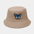 thumbnail image 2 of Beugl Bucket Hat, Women's Butterfly Print Visor Hat Bucket Hat Basin Going out Bucket Hat Beach Hat, Sun Hats for Women Khaki One size, 2 of 2