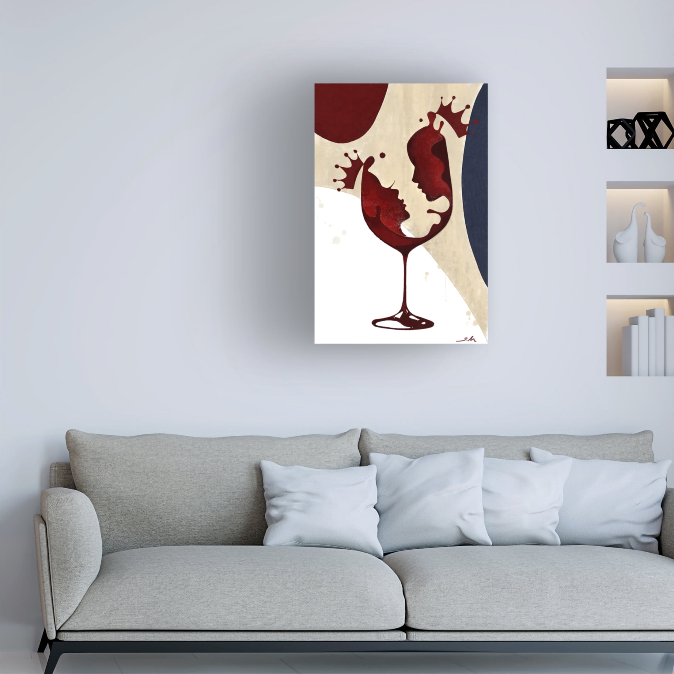 Canvas Wall Art - Salaam Muhammad 'A Drink of Love' Wall Art for Living Room, Bedroom, or Office Décor by Trademark Fine Art - 22 x 32 Inches