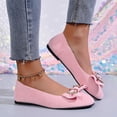 thumbnail image 6 of KIJBLAE Women's Vintage Bow Knot Low Cut Flats, Solid Slip On Lazy Daily Comfortable Casual Moccasins Pink 40, 6 of 9