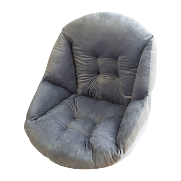 Cojín para hamaca mecedora con respaldo, 45x45 cm. Cojín para asiento de cesta colgante. Gris