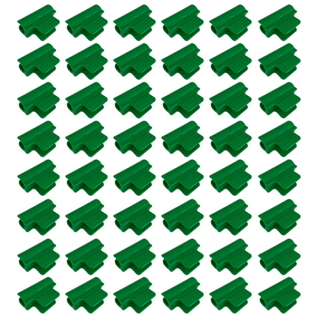 Inteprter Abrazaderas de película para invernadero, Clips de hebilla de aro de túnel de sombreado de plástico, barra de soporte de extensión, Jardín y Patio 48 Piezas Inteprter HA061978-02B