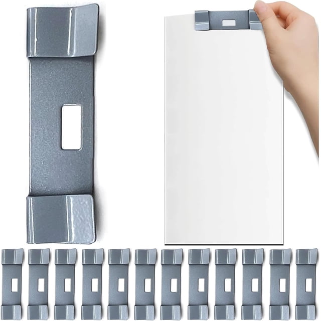 12 Vertical Blind Repair Vane Savers, Louver Replacement Parts Maintenance Clips/Blind Fixers (Grey)