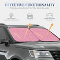 thumbnail image 4 of Haiem Glitter Pink Car Windshield Sun Shade (2 Pieces) Foldable Windshield Sun Shade Car Accessories for Truck SUV Pickup-Small, 4 of 7