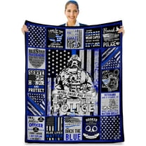 Police Academy Graduation Gifts, Best Police Officer Birthday Gift Idea for Him, Blanket for Cops Law Police Academy Graduation, Police Officer Retirement Gifts Throw Blanket 50"X60"