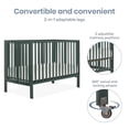 thumbnail image 4 of Dream On Me Quinn Full-Size Folding Crib, Removable Wheels, Modern Nursey, Adjustable Mattress Support, Patent Folding System in Olive, 4 of 9