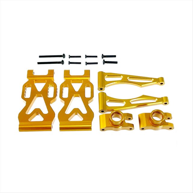 Juego de Estabilizadores Traseros de Metal Hacia Arriba y Hacia Abajo (L/R) para SCY 1/16 Control Remoto Alta Velocidad Accesorios Actualización de Automóvil Dorado