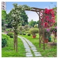 thumbnail image 2 of JTAOT Wooden Garden Arbor, Wedding Arch, 6.6ft Arch Backdrop Stand for Ceremony, Wood Trellis for Plant Climbing, Christmas Decor Pergola for Garden Backyard, Lawn, 2 of 7