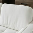 thumbnail image 6 of YYAo Sofa, Couch for Living Room, L-Shaped 3-Seat Indoor Modular Sofa with Linen Seat and Footstool, Beige, 6 of 13
