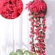 thumbnail image 3 of Cortinas de pared de flores de seda violeta - enredaderas artificiales de 85 cm con flores de 5 cm para decoración del hogar y la boda, 3 of 3