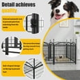 thumbnail image 3 of Dog Playpen with Doors, Indoor 24 inch 8 Panels Metal Dog Pen, Can Add or Remove Panels to Any Shape You Need, Dog Fence Puppy Pen for Large Medium Small Dogs Indoor Outdoor Foldable, Black, 3 of 8