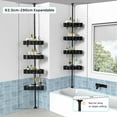 Shower Caddy Corner Tension Pole Shower Organizer Rustproof, 4 Tier