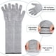 thumbnail image 4 of Guantes resistentes a cortes para hombres y mujeres, cubierta de manga de brazo de protección de trabajo para acampar actividades al aire libre Medio Cola Guantes resistentes a cortes, 4 of 8