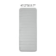 thumbnail image 3 of Memory Foam Rug Pad, Extra-Long Bathroom Memory Foam Water-Absorbing Non-Odorous Mat, Pruboru Water Absorbent And Machine Washable Bath Rug Runner for Bathroom Shower (1Pc, Gray, 15.7In × 47.2In), 3 of 7