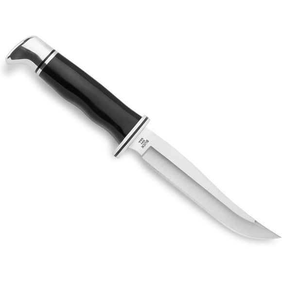 Buck Knives 105 Pathfinder® Knife, Fixed-Blade Knives, Hunting, Camping and Outdoors, All Purpose, Made In USA, 100% Lifetime Warranty, Heat Treated, Black
