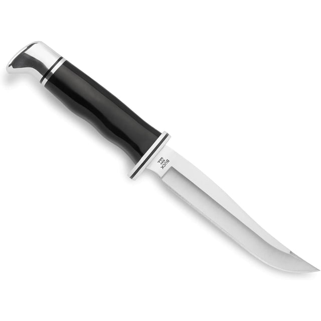 Buck Knives 105 Pathfinder® Knife, Fixed-Blade Knives, Hunting, Camping and Outdoors, All Purpose, Made In USA, 100% Lifetime Warranty, Heat Treated, Black