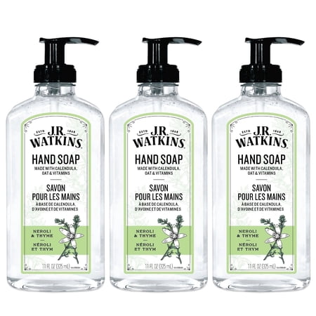 J.R. Watkins Gel Hand Soap, Neroli & Thyme, 11oz (3 Pack)