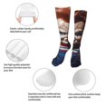 thumbnail image 5 of Lsque Chucky Print Women's Men's Novelty 20in Crew Socks Cotton Socks Knee High Socks for Walking,Running,Nurses,Pregnancy, 5 of 6