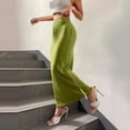 thumbnail image 6 of Felirenzacia Women’s Stretch Bodycon Maxi Skirt, High Waist Slim Fit Sleek Long Skirt, Casual Work Wear, 6 of 7