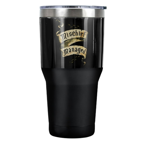 Harry Potter Mischief Managed Stainless Steel Tumbler 30 oz Coffee Travel Cup, Vacuum Insulated & Double Wall with Leakproof Sliding Lid